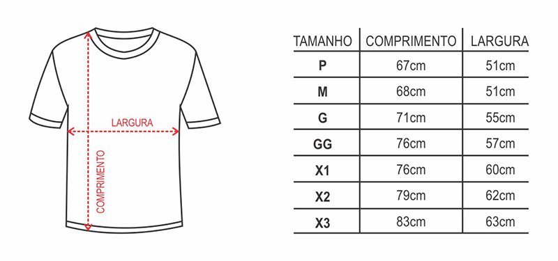 Camisetas Medidas